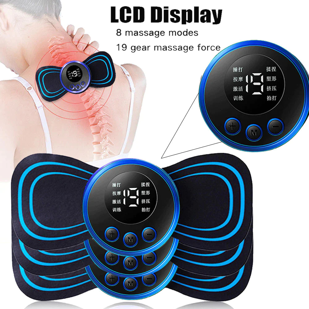 LCD Display EMS Neck Electric 8 Mode Cervical Massage