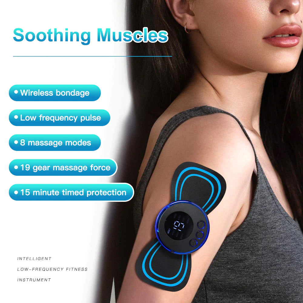LCD Display EMS Neck Electric 8 Mode Cervical Massage
