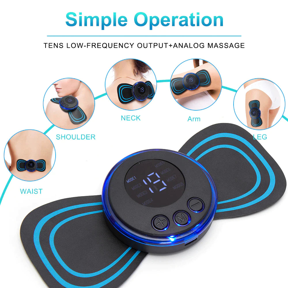 LCD Display EMS Neck Electric 8 Mode Cervical Massage