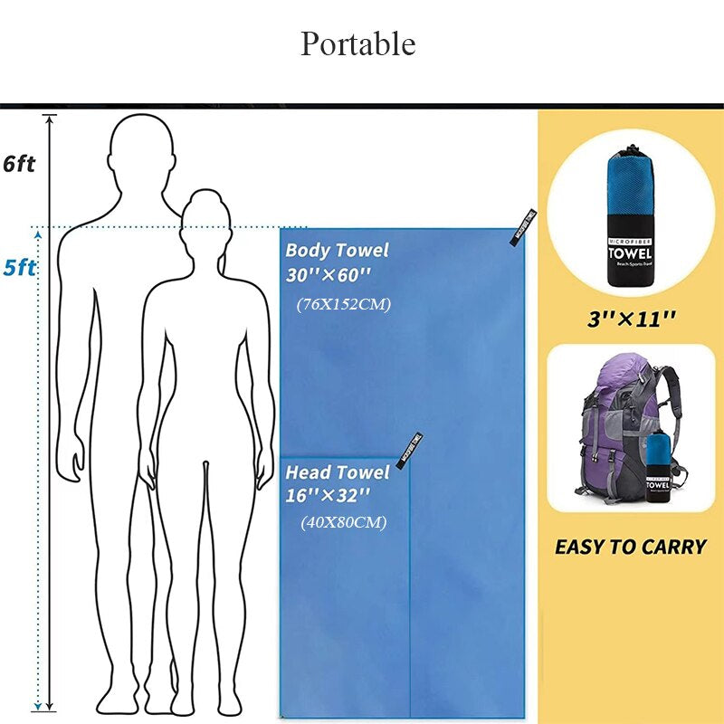 Quick-Drying Sports Towel 40X80/76X152Cm