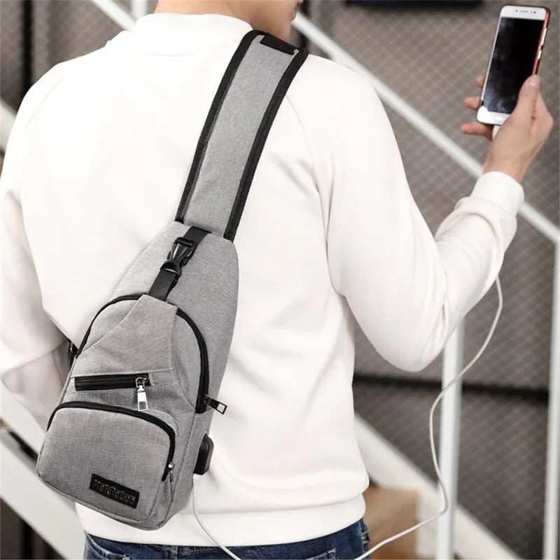 New Multifunctional Crossbody Bag Usb Charging