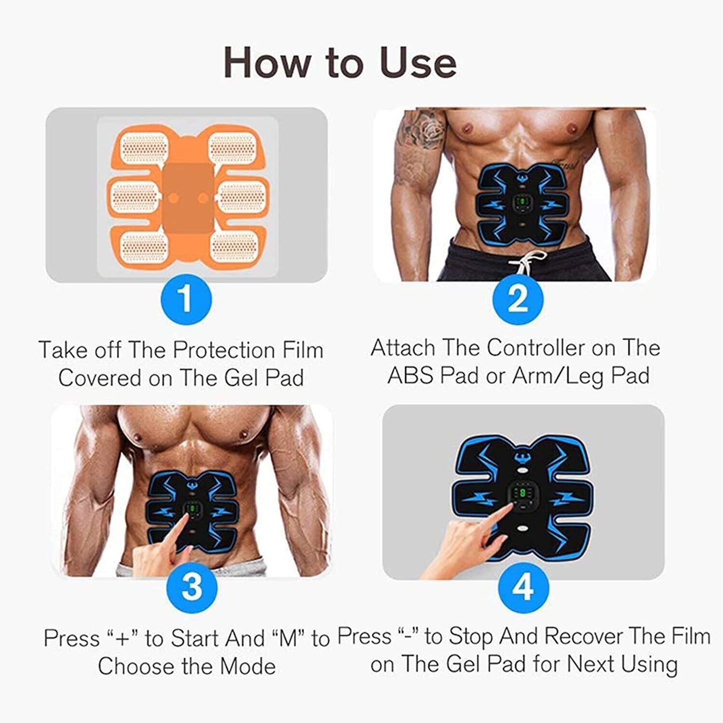 Rechargeable EMS Abdominal Muscle Stimulator 