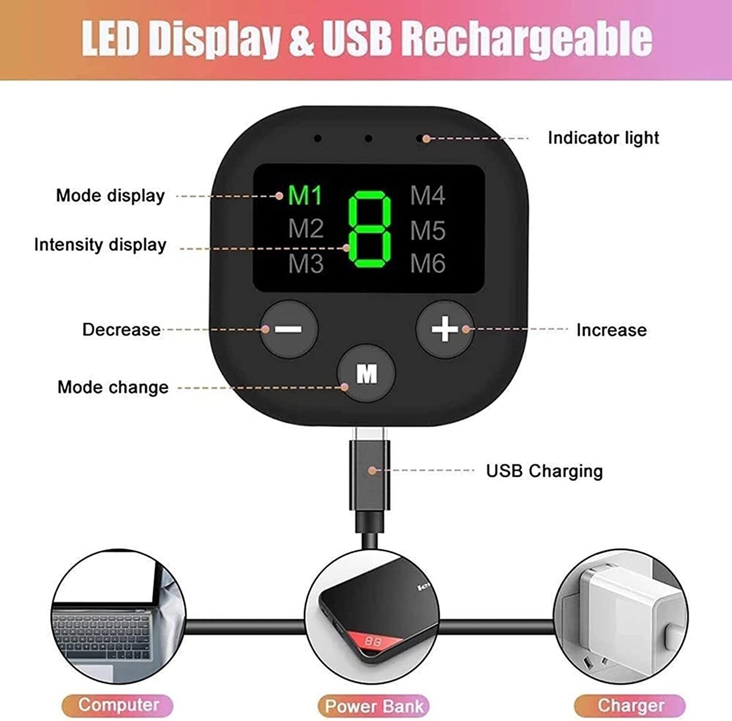 Rechargeable EMS Abdominal Muscle Stimulator 