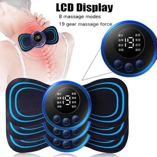 LCD Display EMS Neck Electric 8 Mode Cervical Massage 