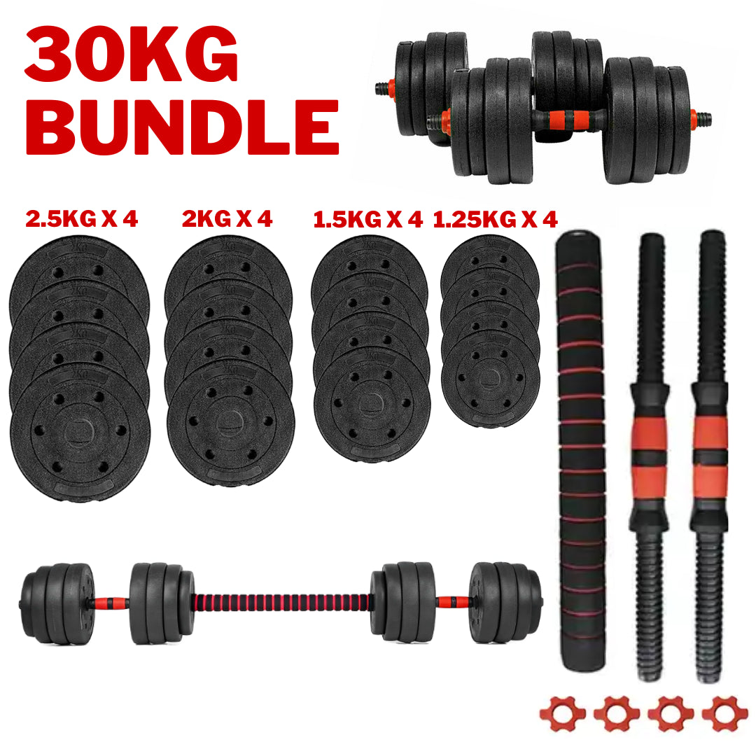 20Kg/30Kg/40Kg Adjustable Dumbbell & Barbell Set