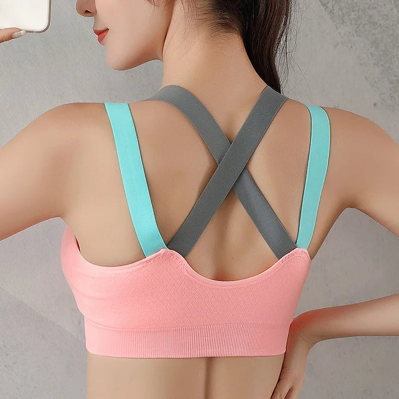 Push up Sport Bra Pink Sport Bra for Women