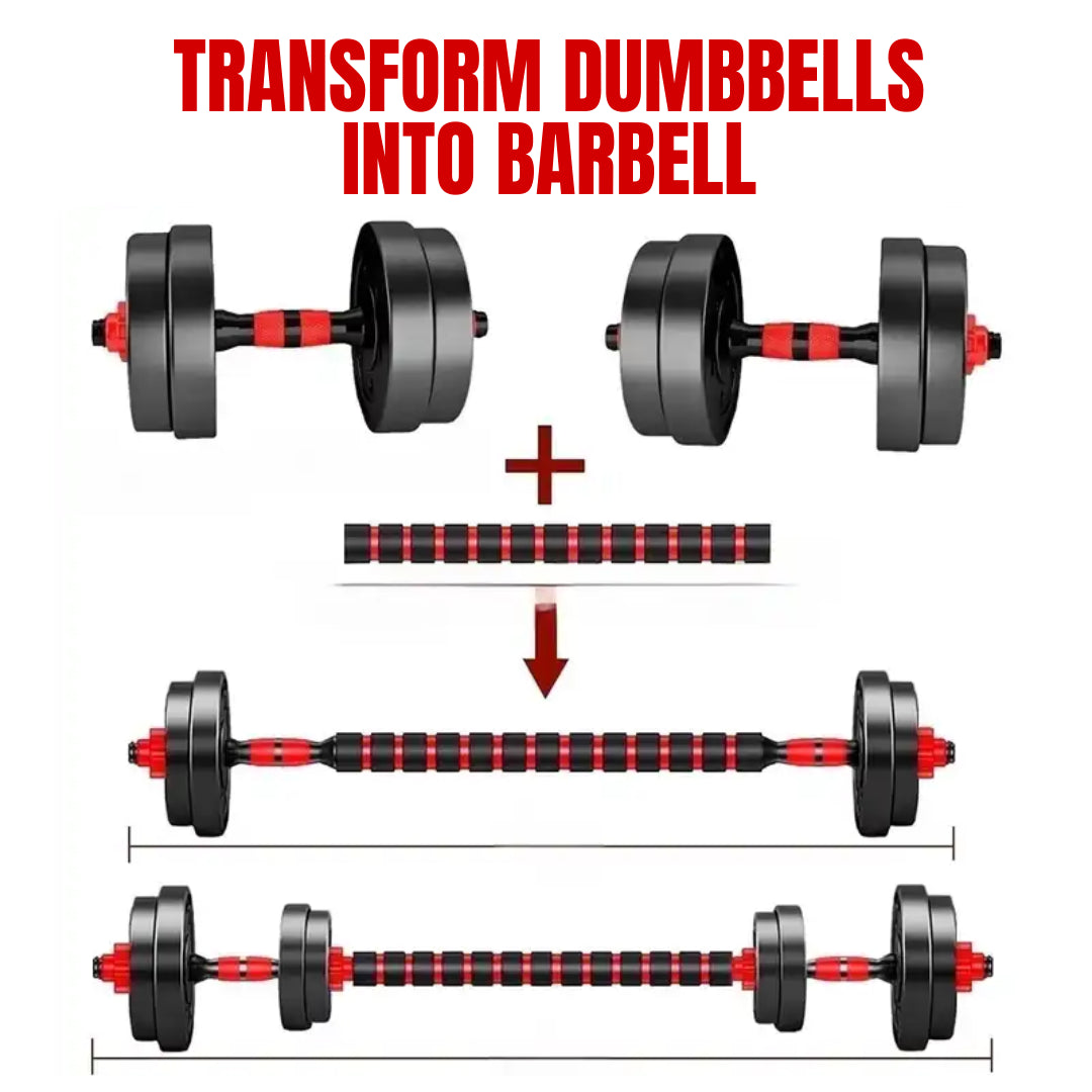 20Kg/30Kg/40Kg Adjustable Dumbbell & Barbell Set