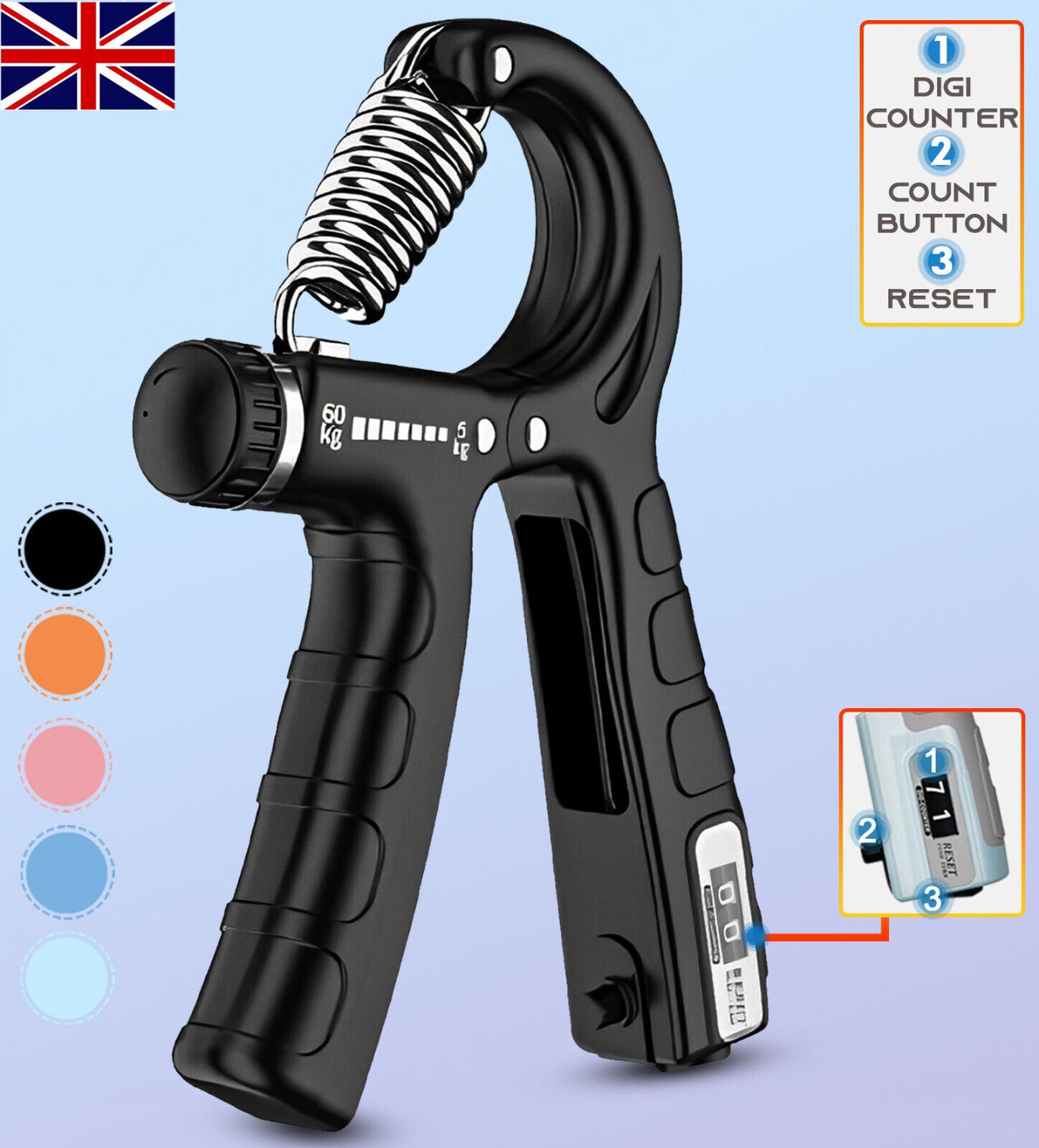 5-60KG Adjustable Sport Hand Grip 